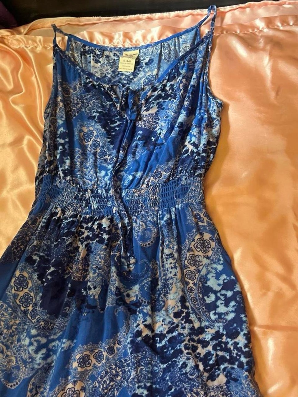 Faded Glory Blue Paisley Maxi Dress